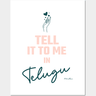 Tell it to me in Telugu. Posters and Art